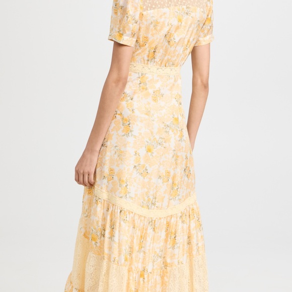 LoveShackFancy Tink Dress Size 6 Yellow Maxi Sundress - Picture 2 of 7